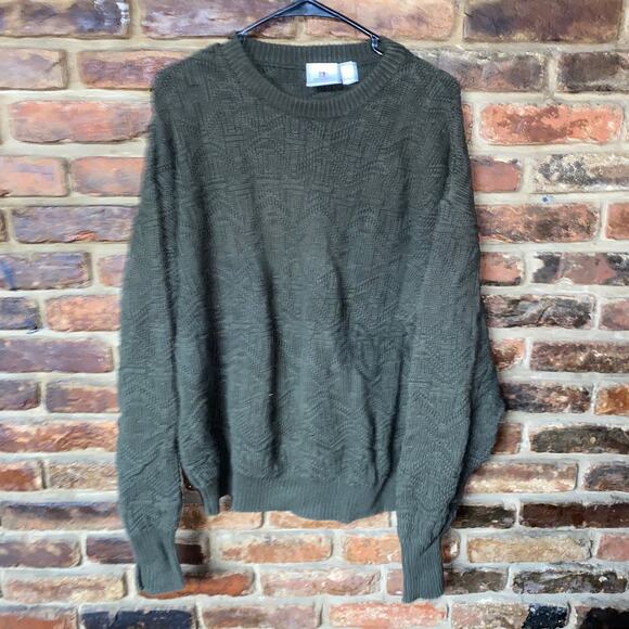 Norsport Cotton Heavyweight Knit Pullover Crew Neck Sweater Men's Size Large - Picture 1 of 5